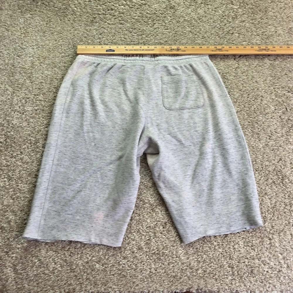 Banana Republic Waffle Knit Shorts Mens L Grey Casual Lightweight Athletic Adult